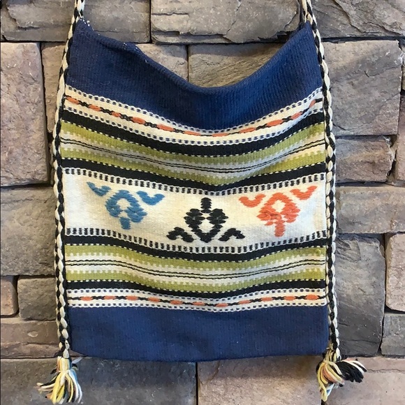 Carpet Satchel | Imported Travel Crossbody Bag | Hand Dyed Canvas Unisex Unique - Picture 3 of 8